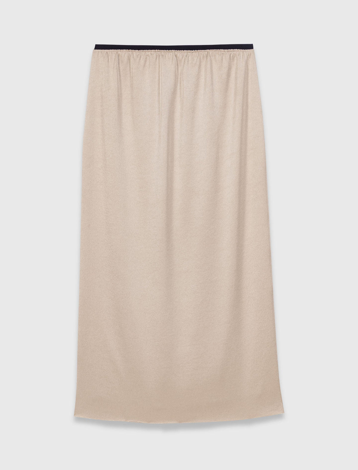 Satin pencil skirt Beige