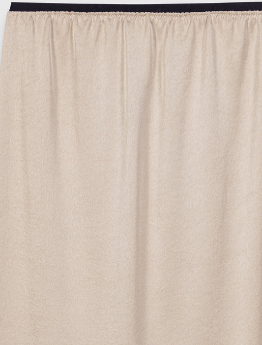 Satin pencil skirt Beige