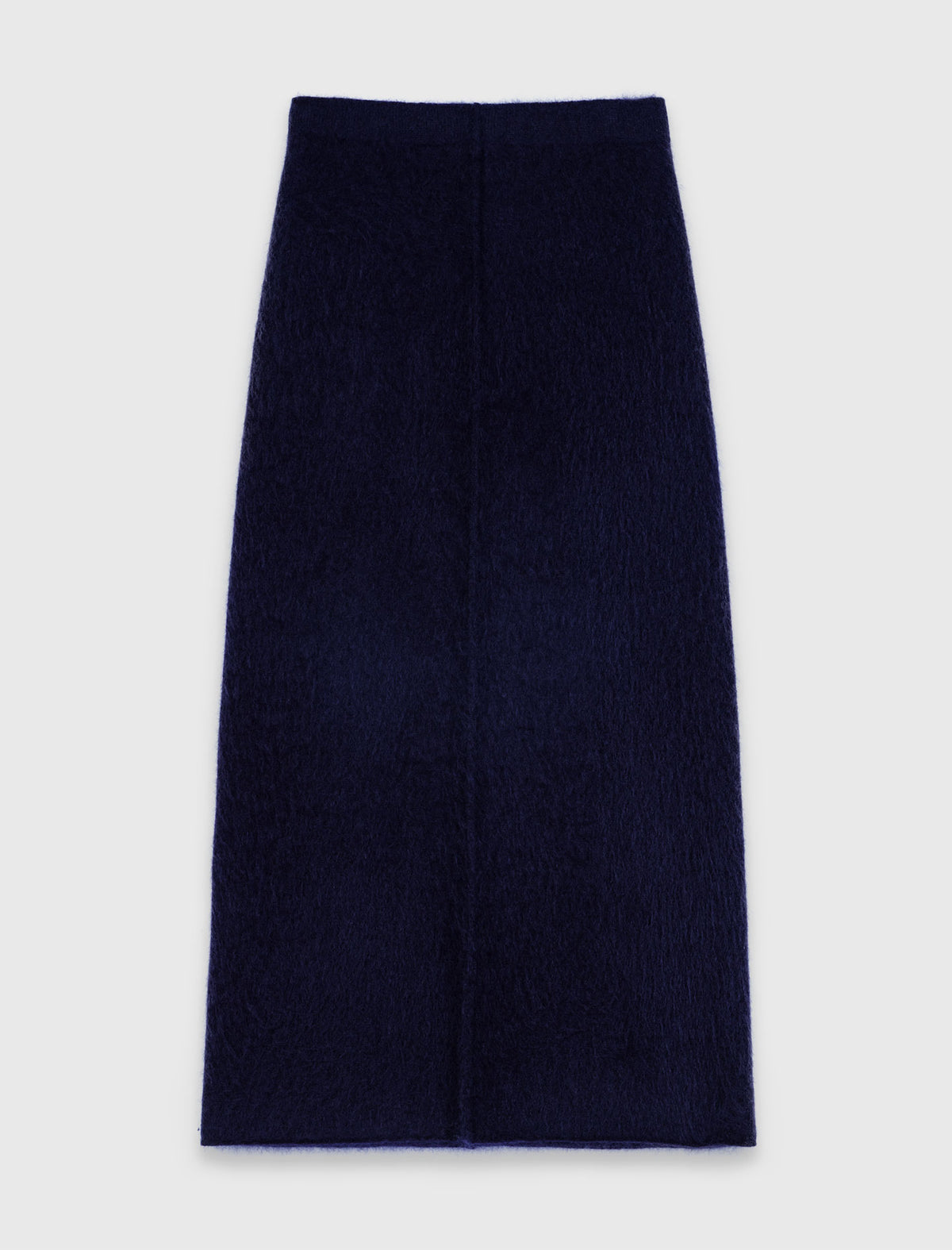 Straight-cut knitted skirt Navy