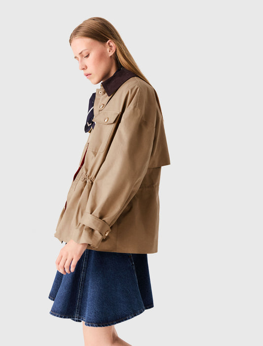 Coat with removable lining Beige