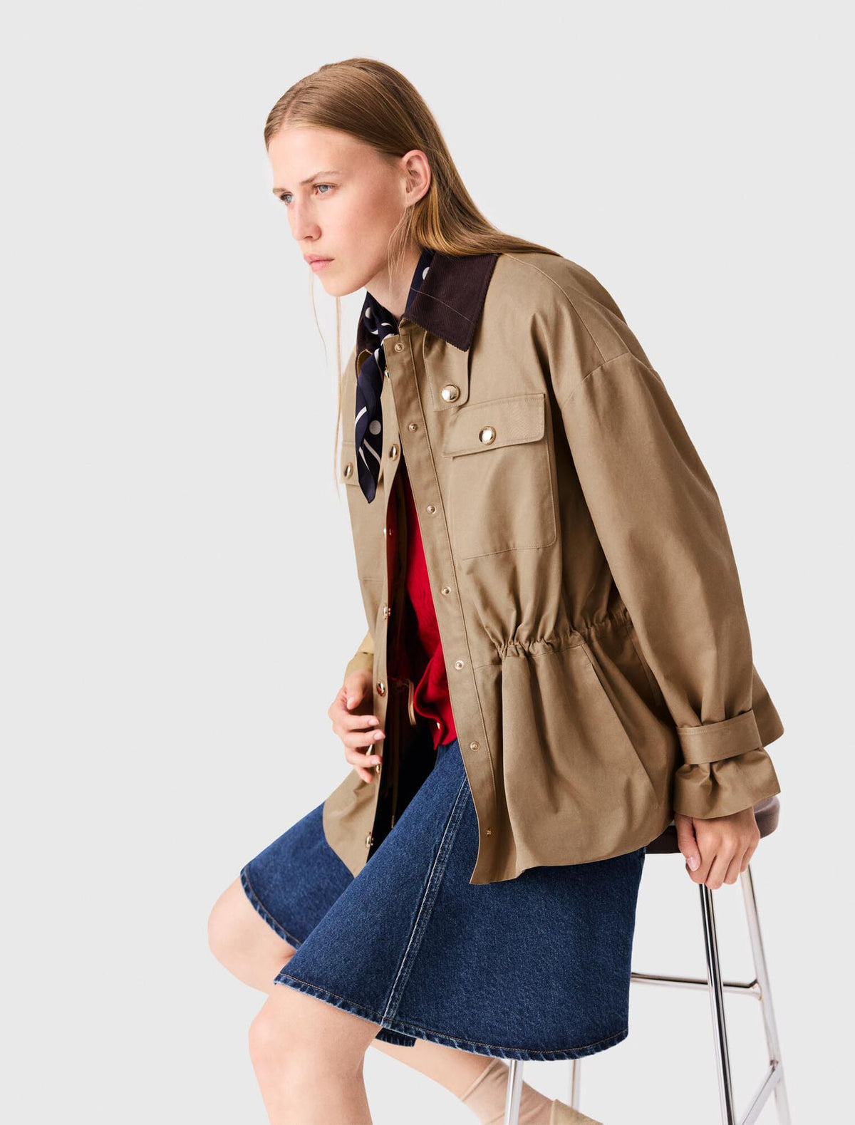 Coat with removable lining Beige