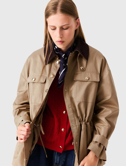 Coat with removable lining Beige