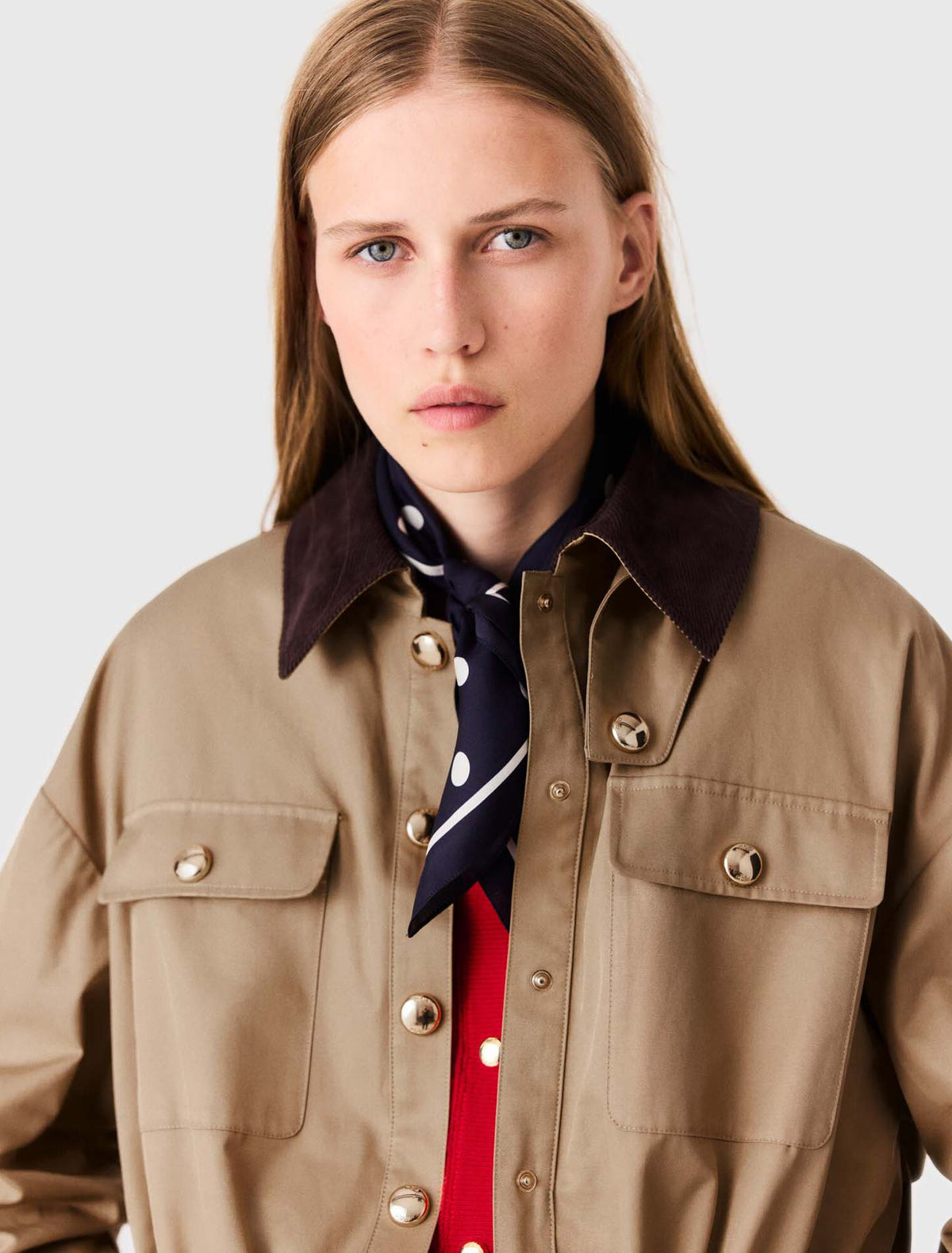 Coat with removable lining Beige
