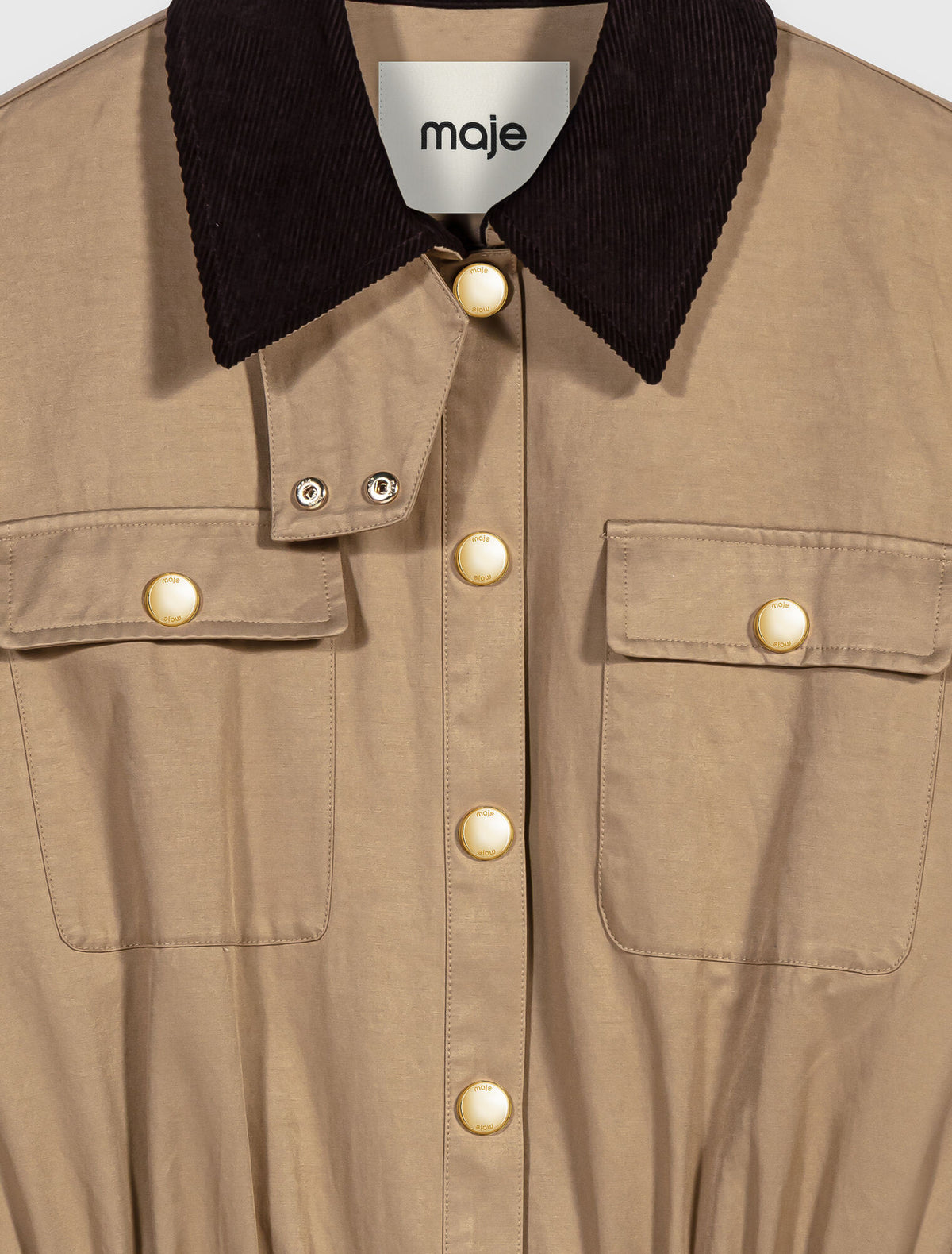 Coat with removable lining Beige