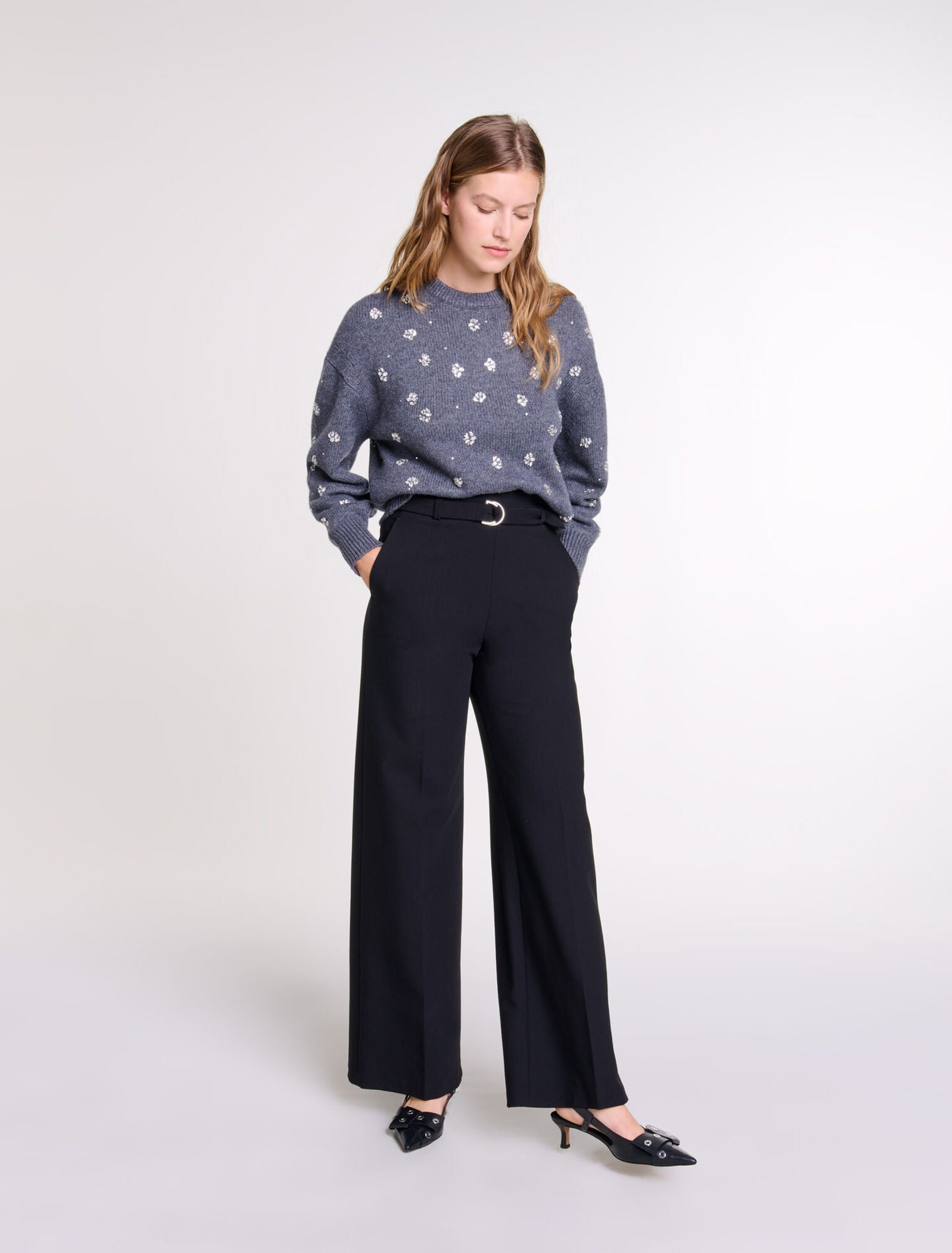 Black-featured-WIDE BELTED TROUSERS