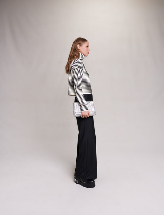 Black  -flared trousers