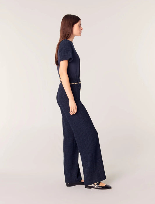 Navy-Belted Jeans