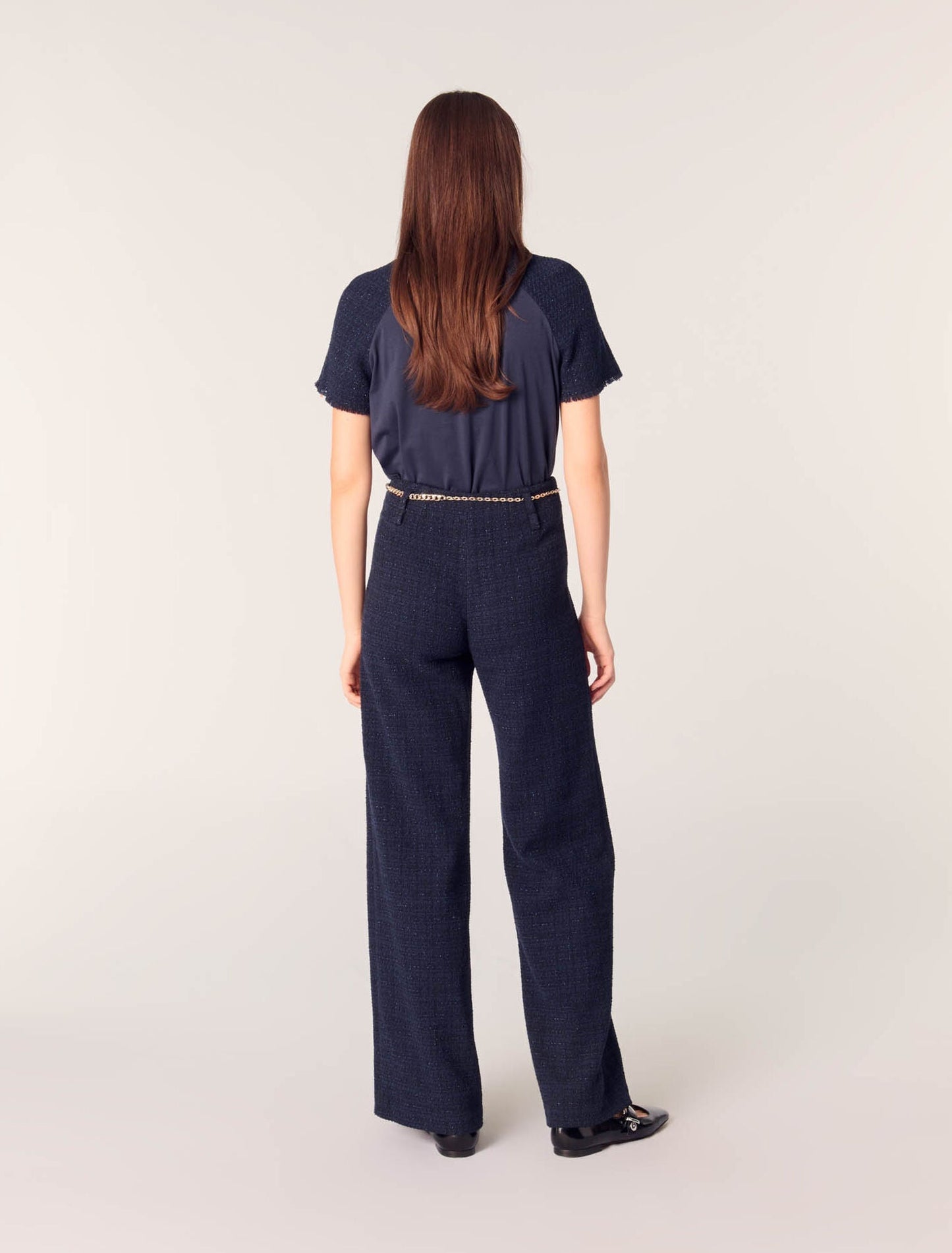 Navy-Belted Jeans