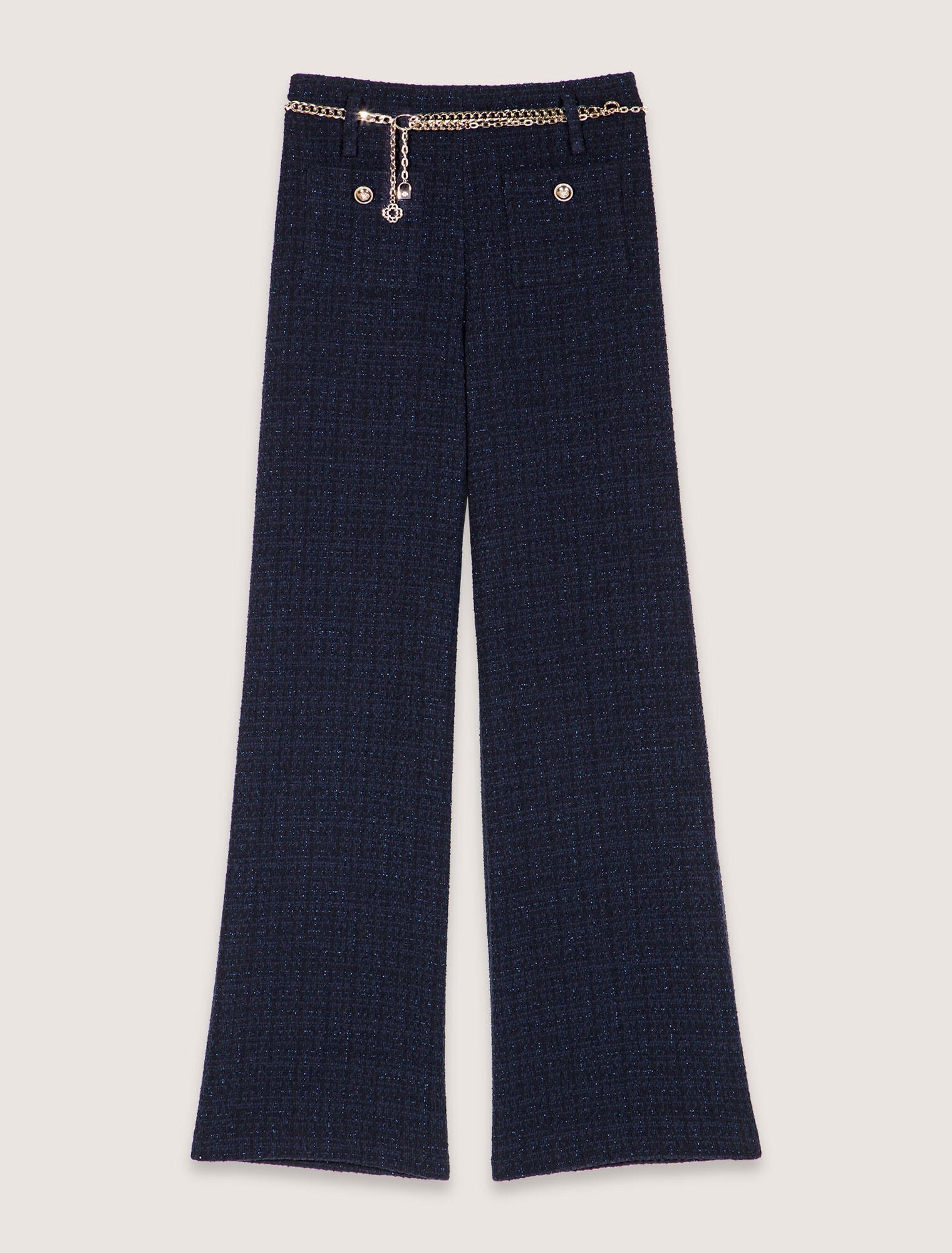 Navy-Belted Jeans