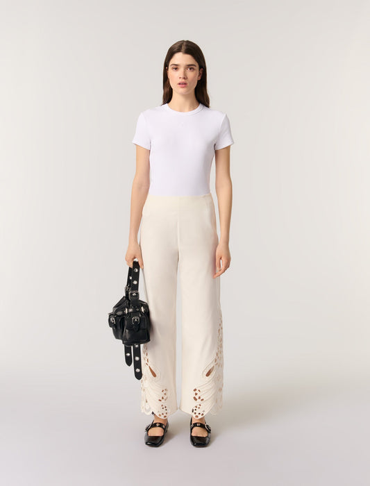 Ecru-featured-Embroidered trousers