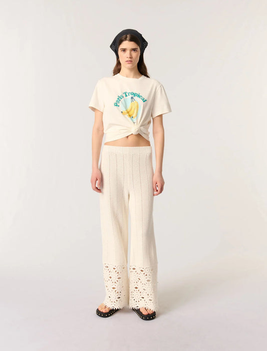 White-featured-Crochet trousers