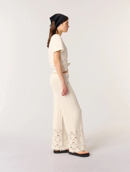 White-Crochet trousers