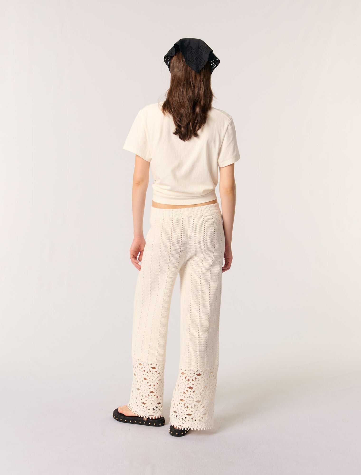 White-Crochet trousers