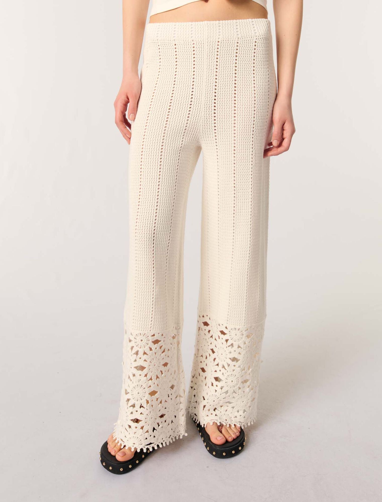White-Crochet trousers