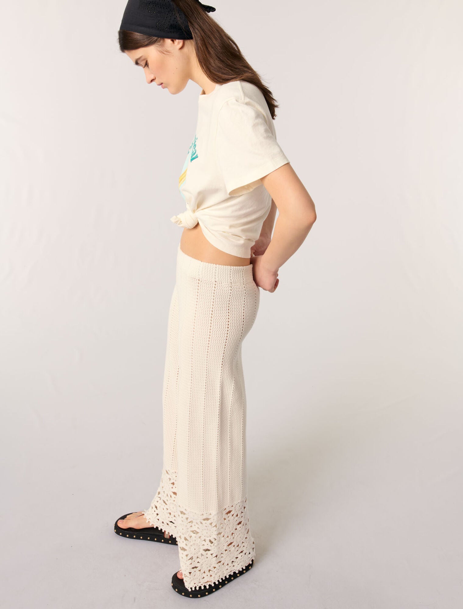 White-Crochet trousers