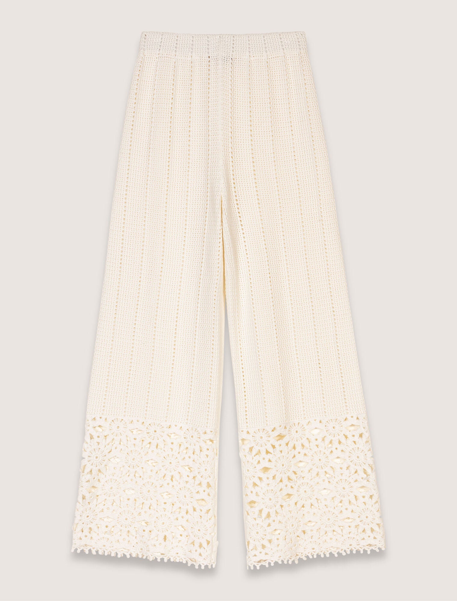 White-Crochet trousers
