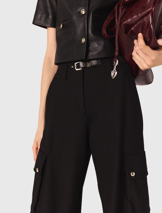 بنطلون كارغو أسود