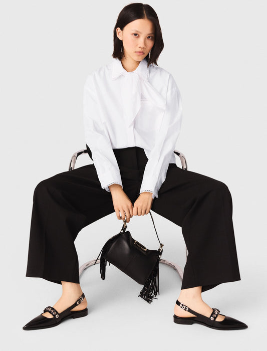 Balloon Suit Trousers BLACK