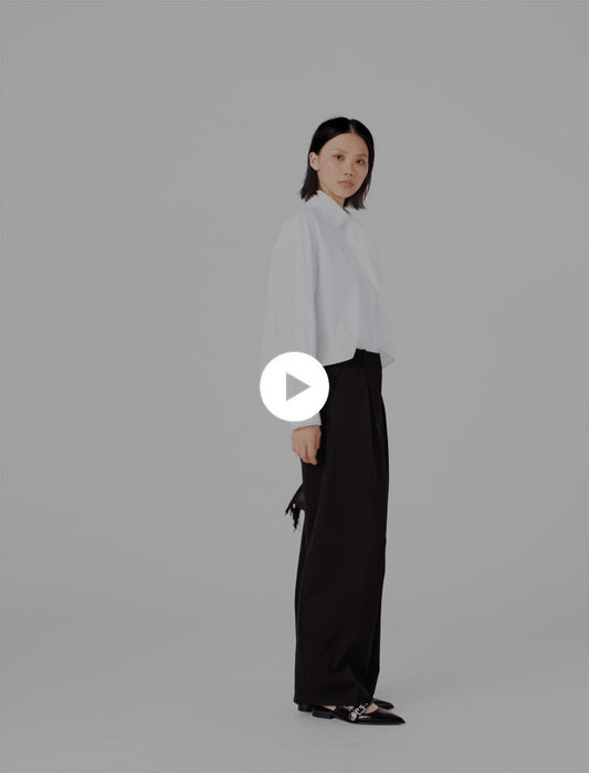 Balloon Suit Trousers BLACK