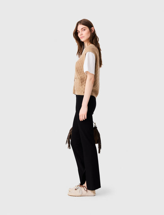 Slit trousers Black