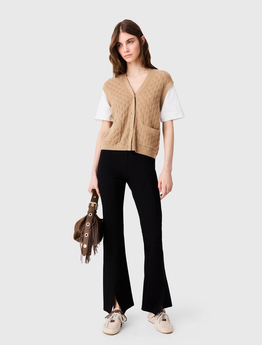 Slit trousers Black