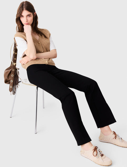 Slit trousers Black