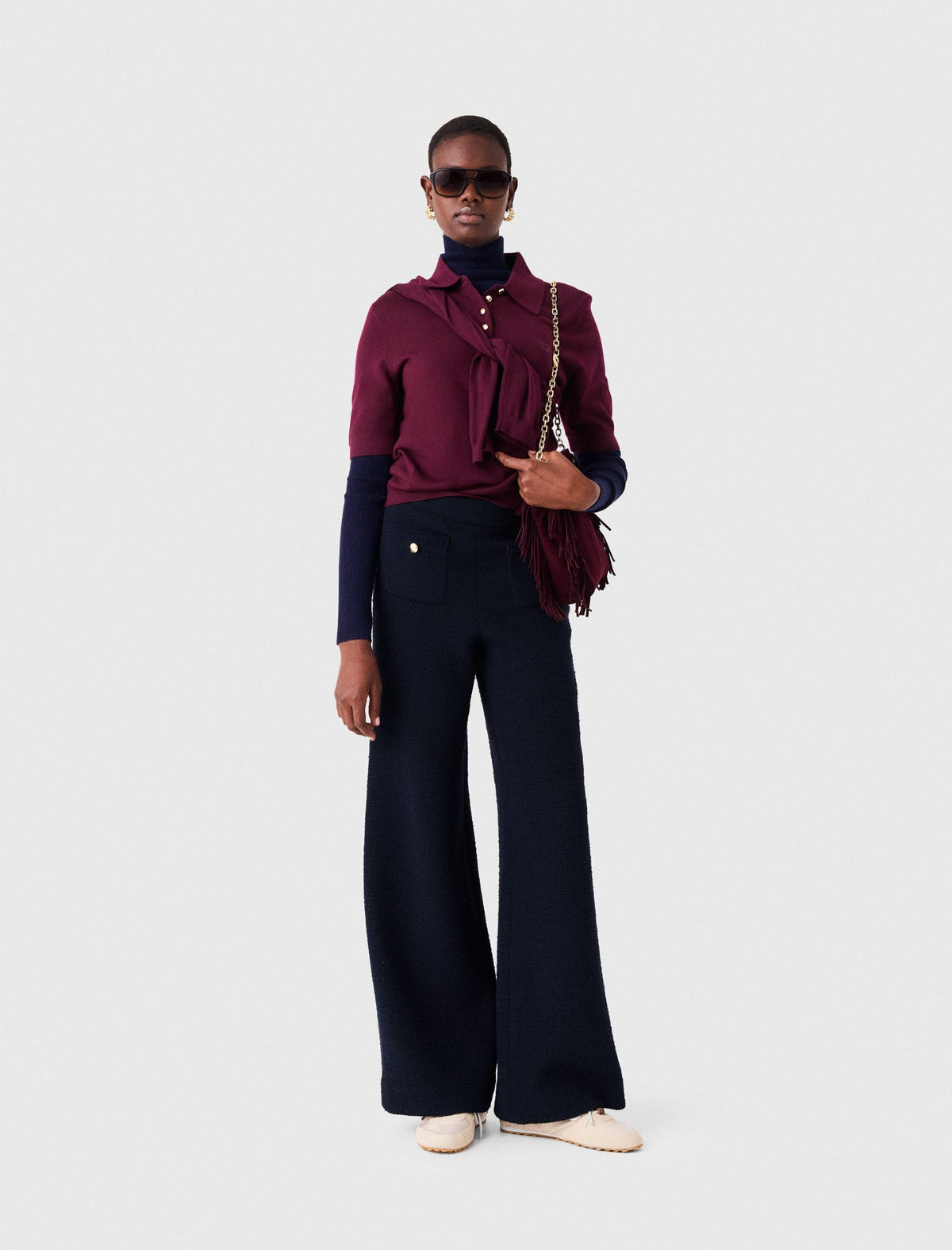 Tweed trousers Navy