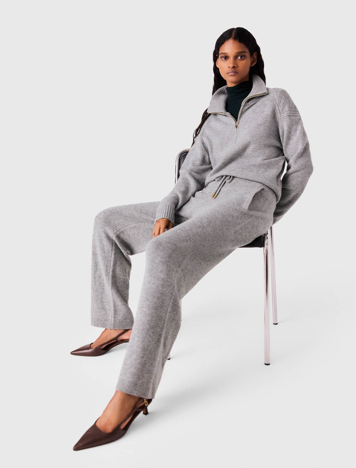Maje Pants Light Grey