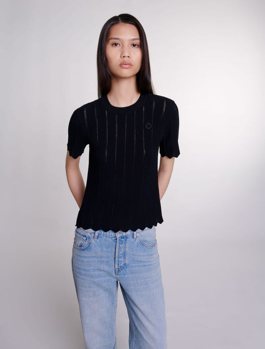 Black    Knit Top