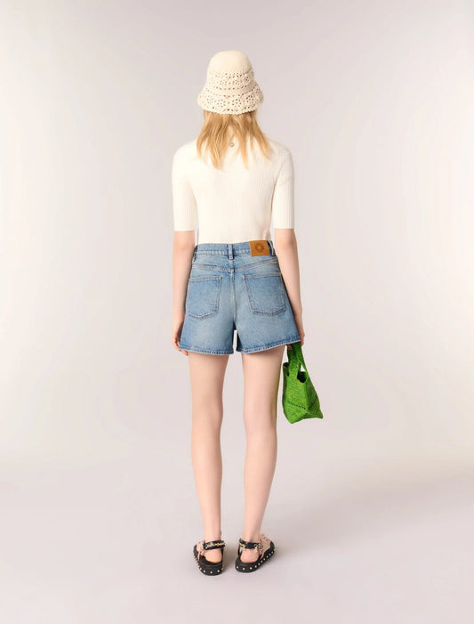 Ecru-Rib knit top