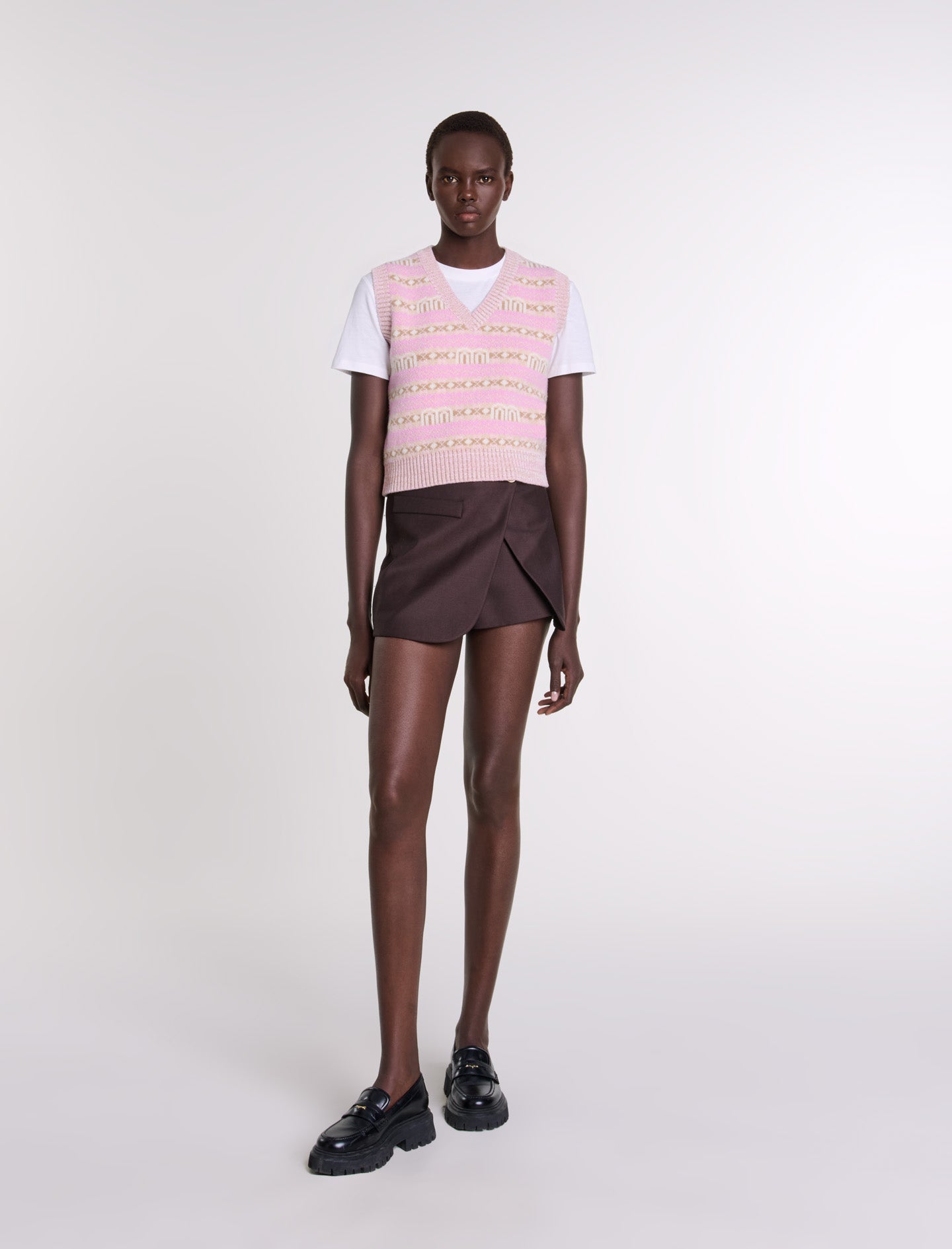 Multi-Coloured featured-Sleeveless jacquard jumper