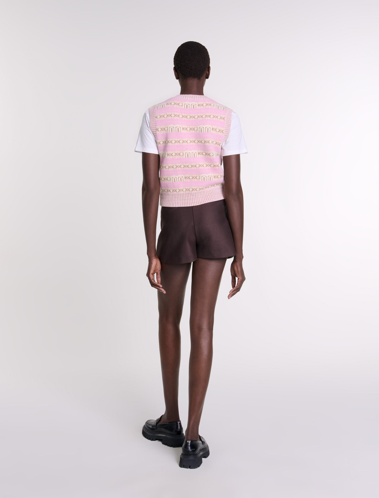 Multi-Coloured  -Sleeveless jacquard jumper