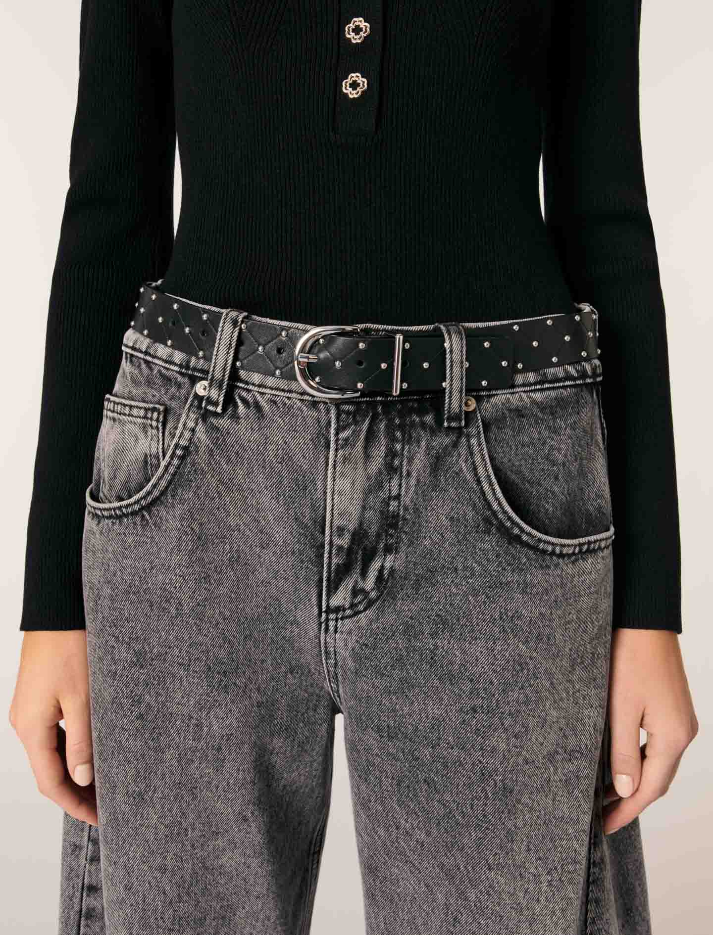 Black Scoop Neck Top