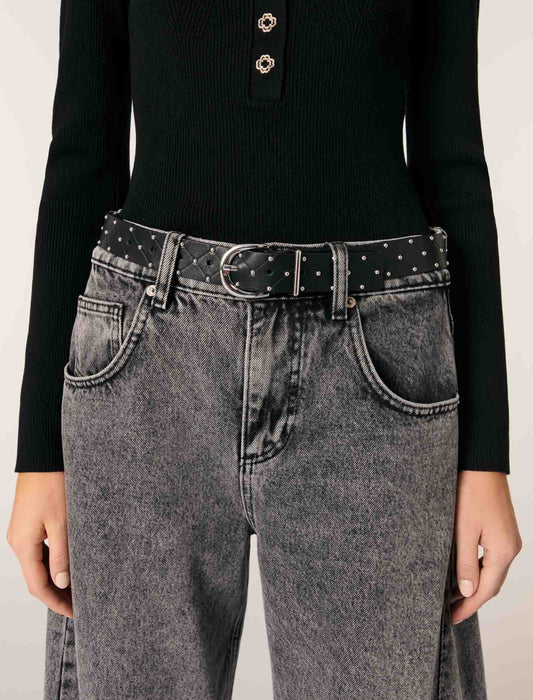 Black Scoop Neck Top