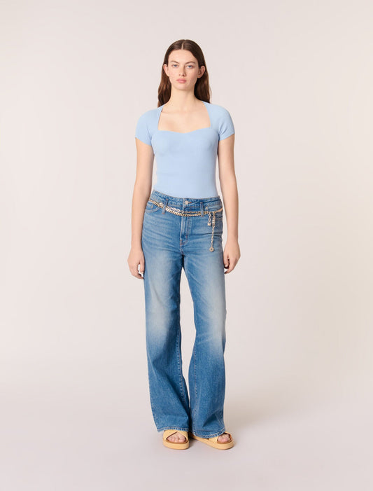 Blue Sky featured Fine ribbed t-shirt