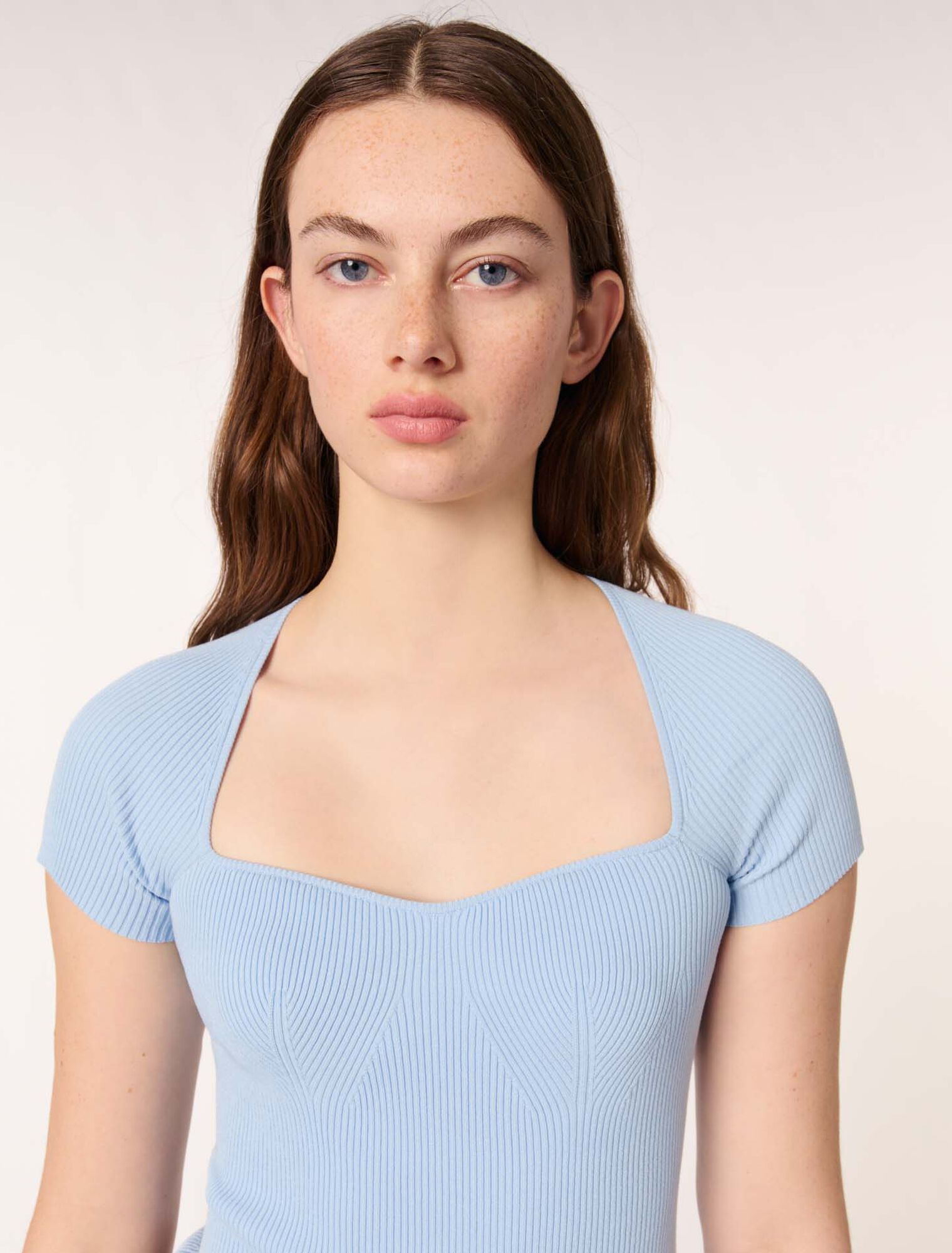Blue Sky Fine ribbed t-shirt