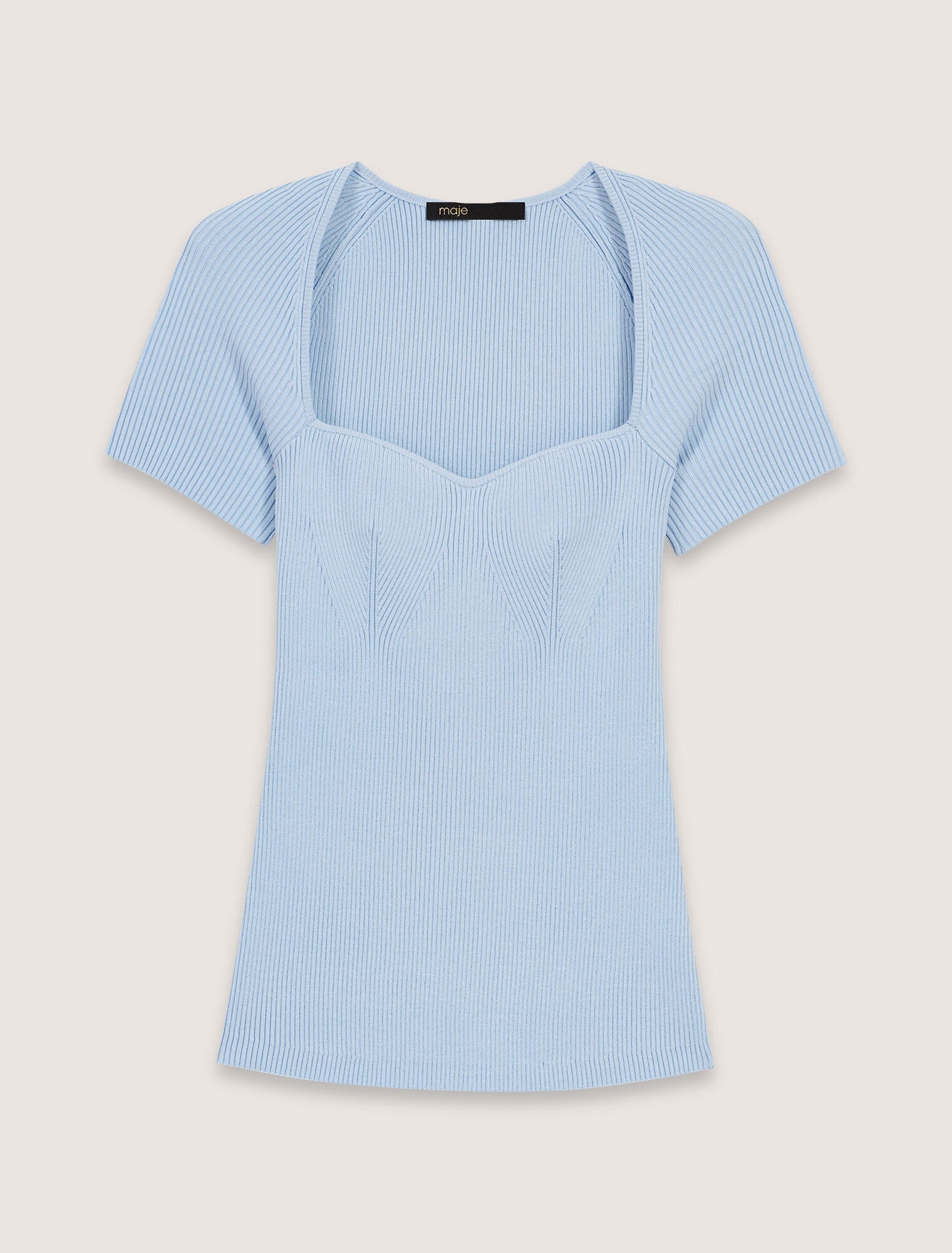 Blue Sky Fine ribbed t-shirt