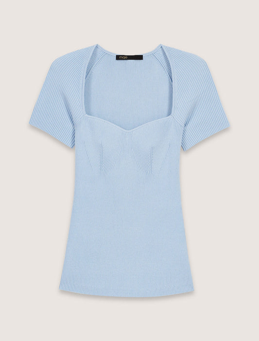Blue Sky Fine ribbed t-shirt