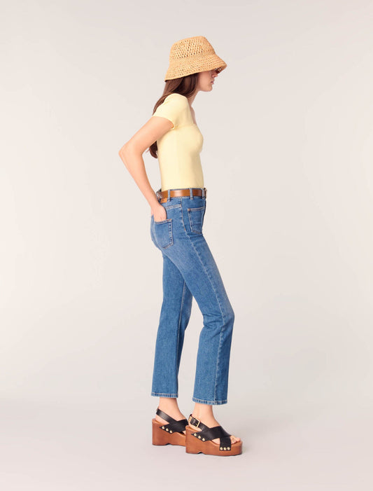 Yellow-Fine Ribbed T-shirt