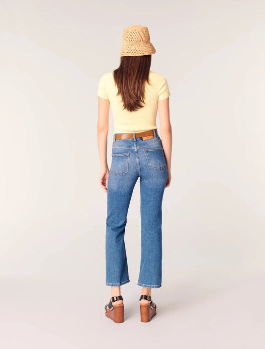 Yellow-Fine Ribbed T-shirt