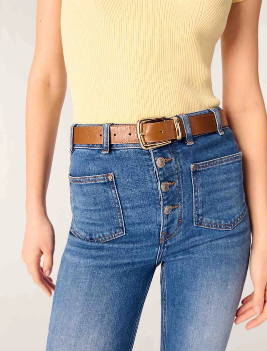 Yellow-Fine Ribbed T-shirt