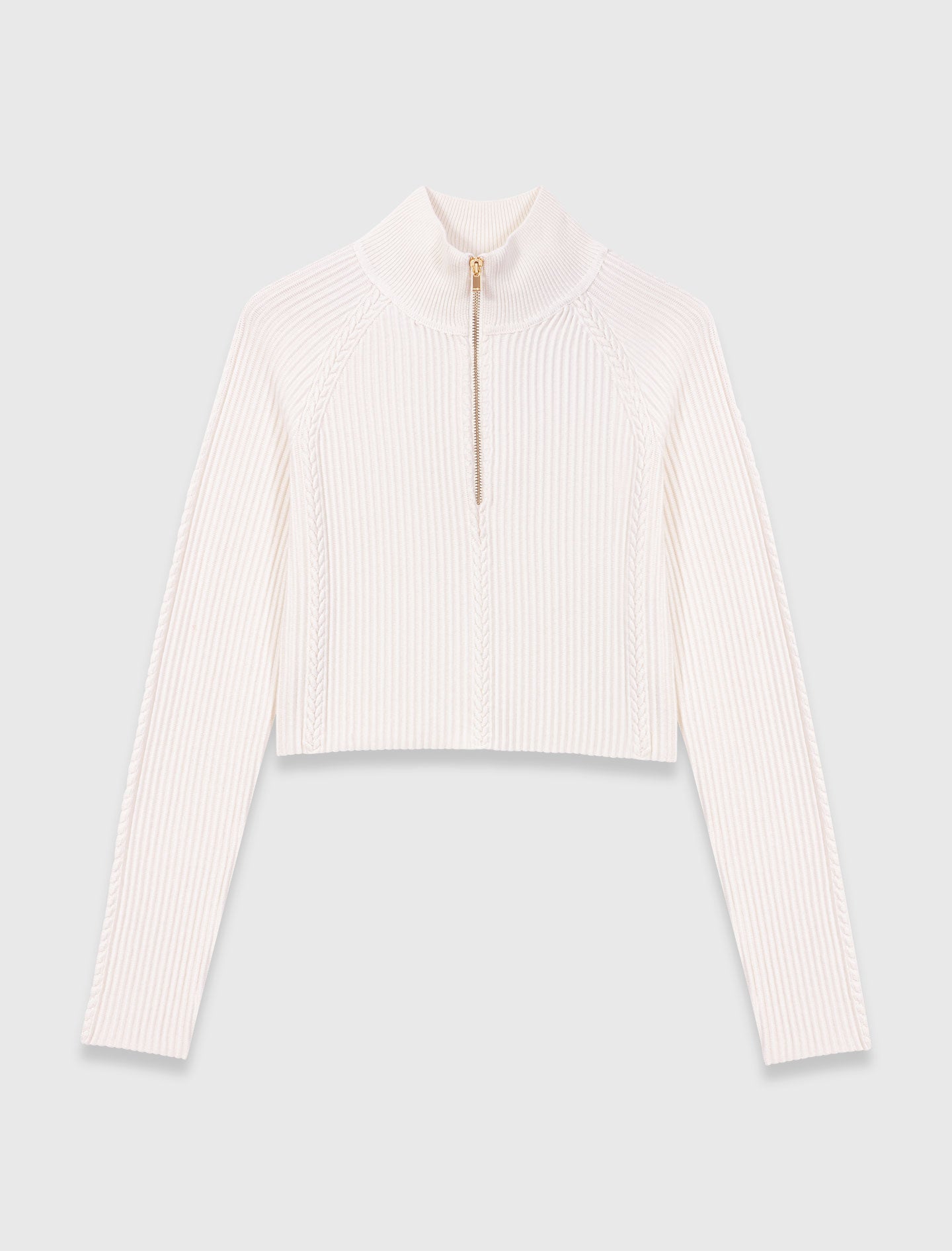 High-neck jumper Ecru