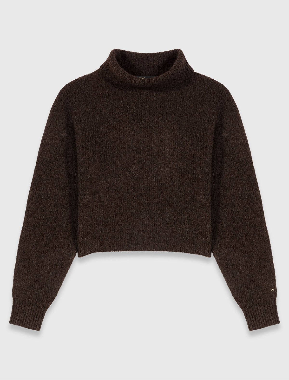 mfppu00950 high neck yak jumper dark brown