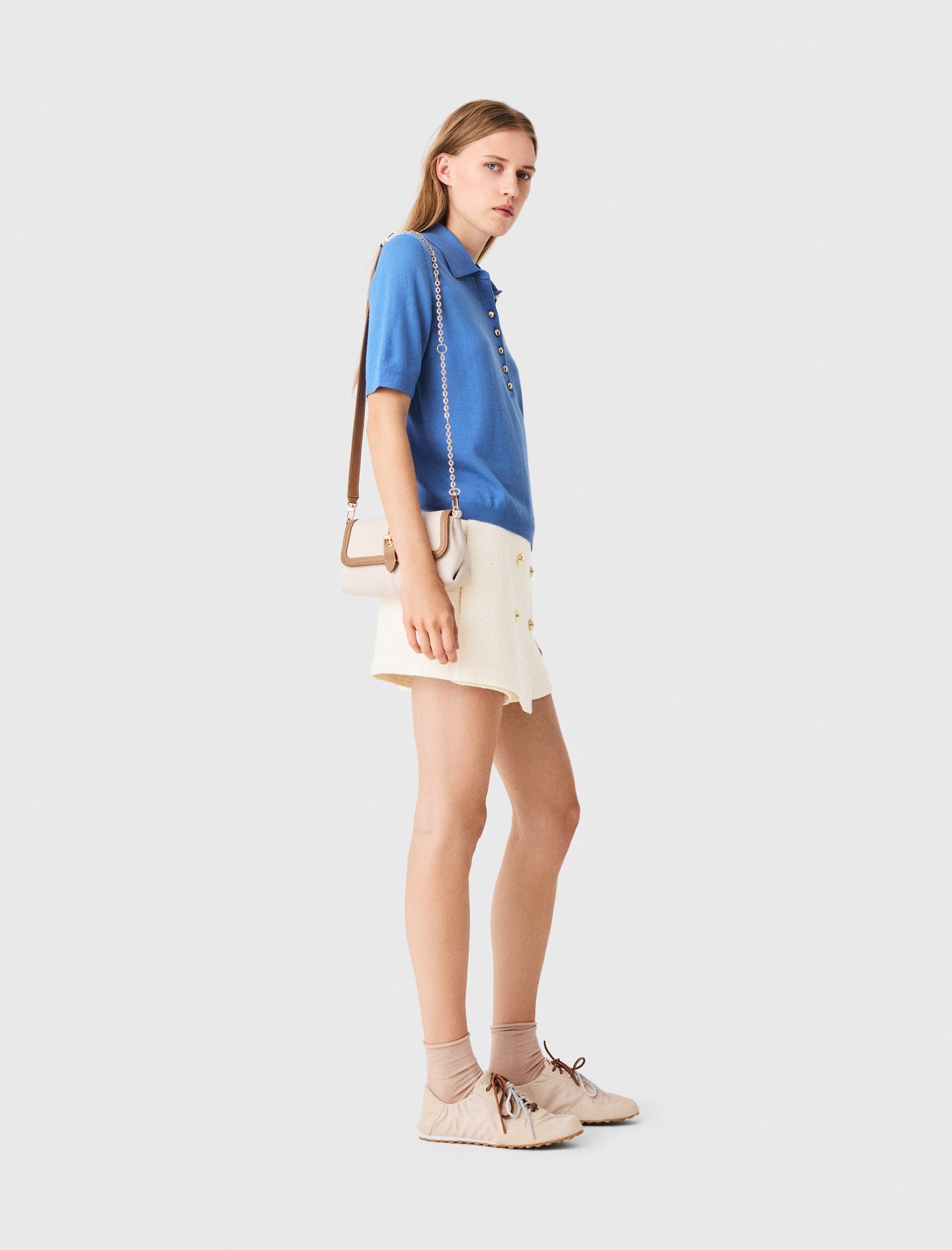 Polo collar jumper Blue