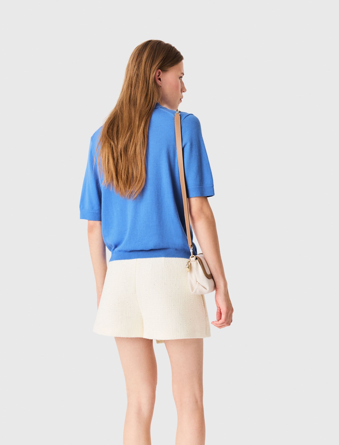 Polo collar jumper Blue