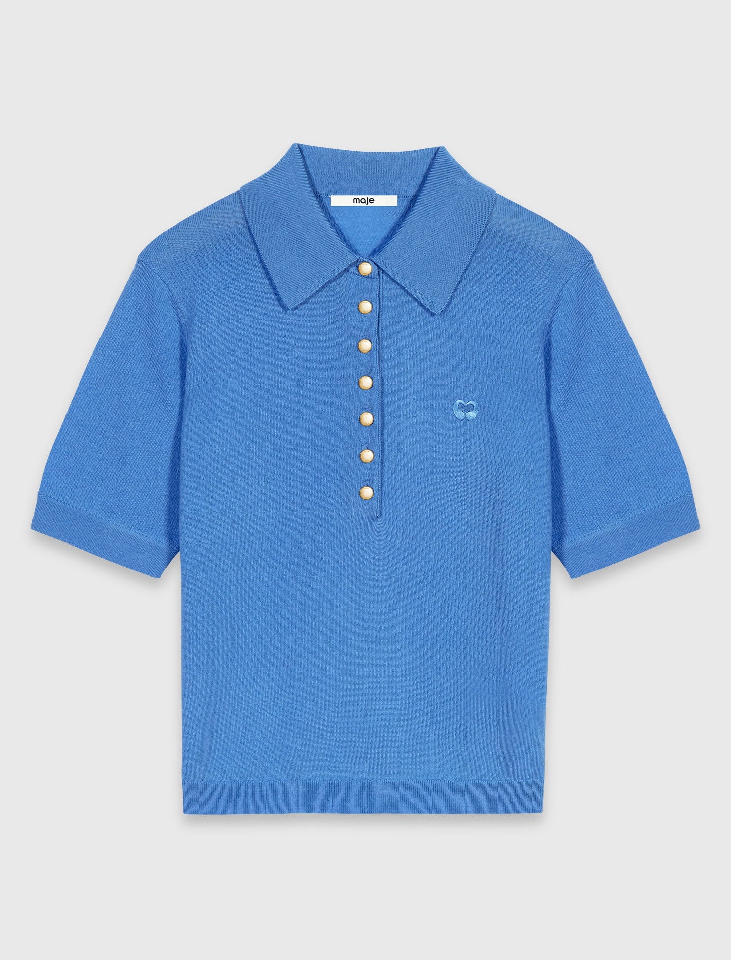Polo collar jumper Blue