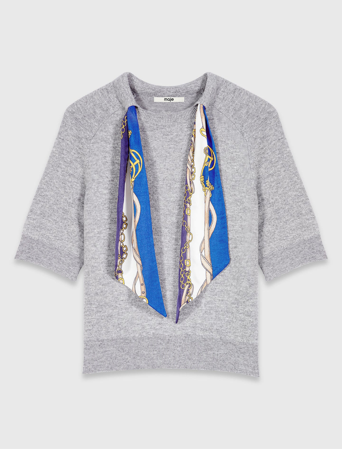 Jumper with twilly Light Grey
