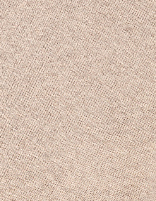 Second-skin jumper with high neck Beige