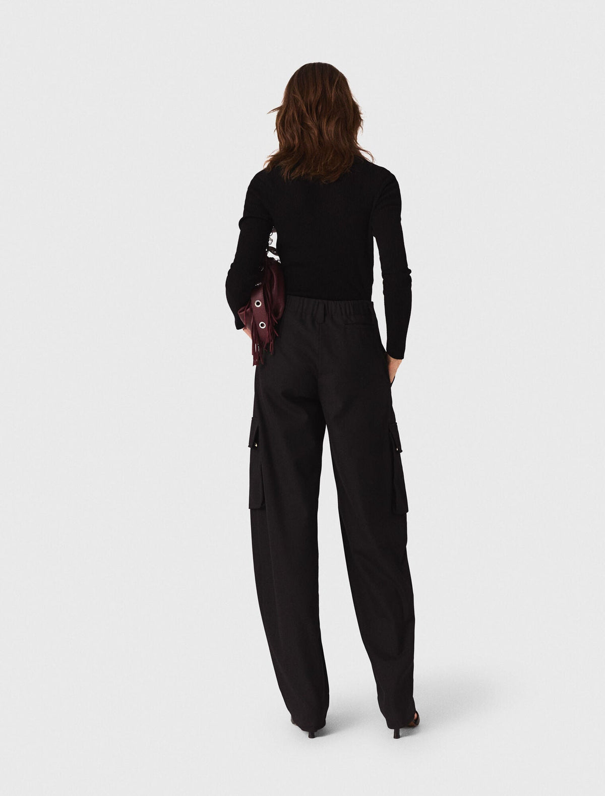 Second-skin high-neck jumper Black
