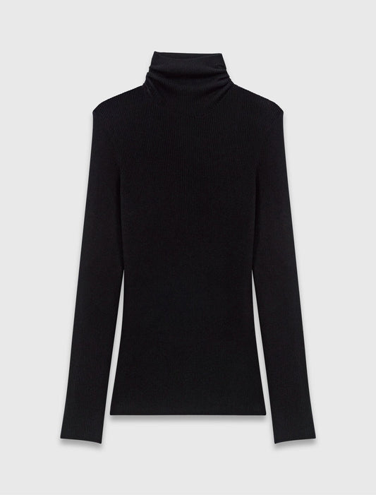 Second-skin high-neck jumper Black
